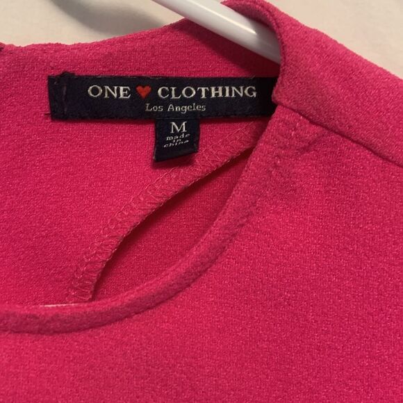 One ❤️ Clothing Hot Pink Seath dress zipper pockets and back Medium Barbiecore - Picture 6 of 7